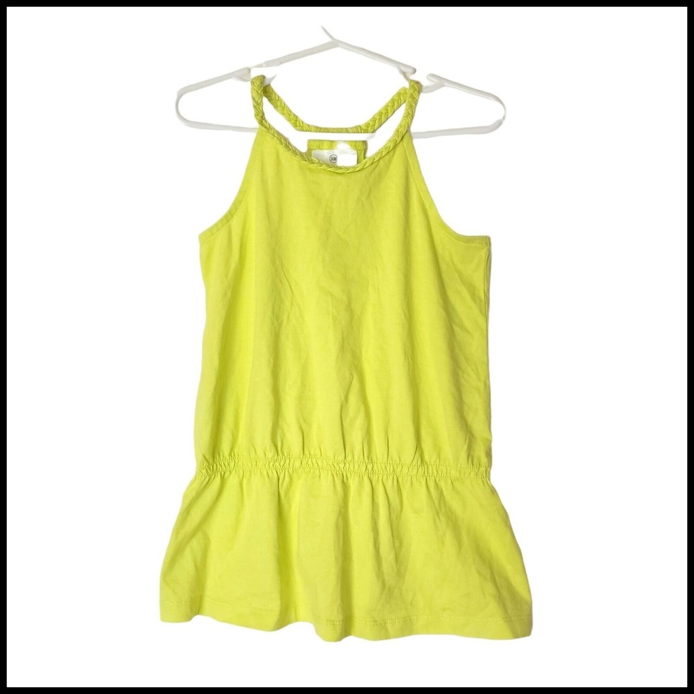 Hanna Andersson Green Tank‎ Top Racerback Peplum size 100 4 Years NWT